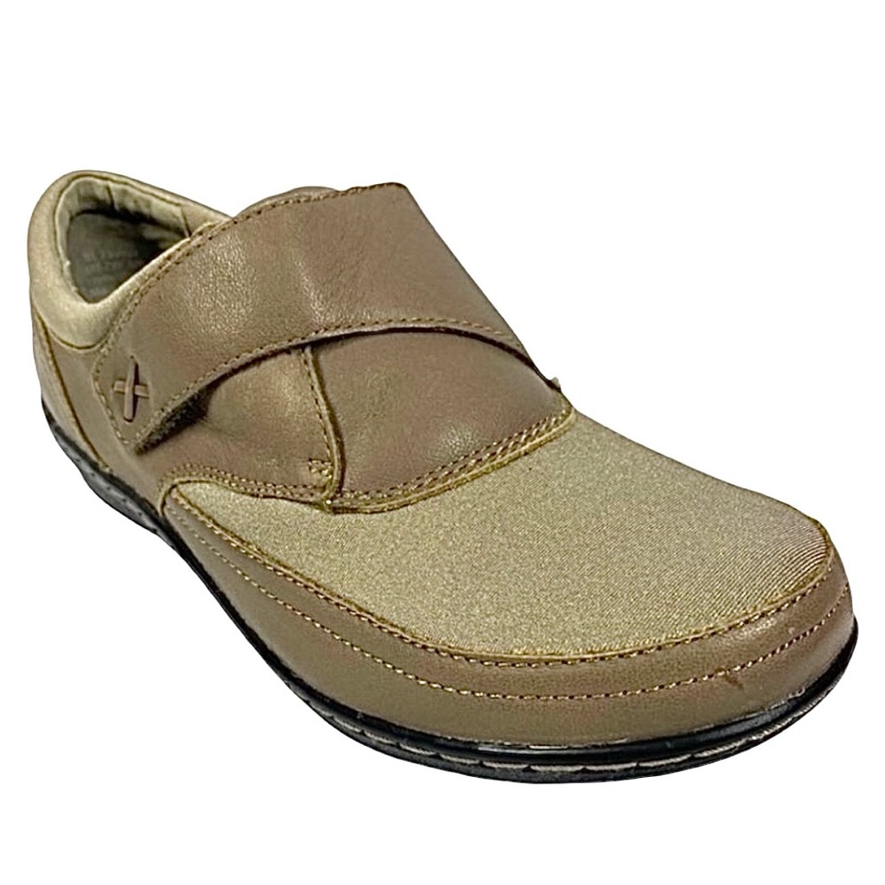 Aetrex Berries Comfort Monk Strap Shoes Taupe Size 7W EU 37 UK 5 – Excellent!
